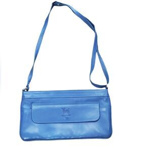 Osborne Italian Blue Leather Crossbody Bag